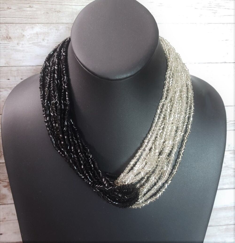 Vintage Statement Necklace - Contrasting Necklace Stunning Vintage Necklace